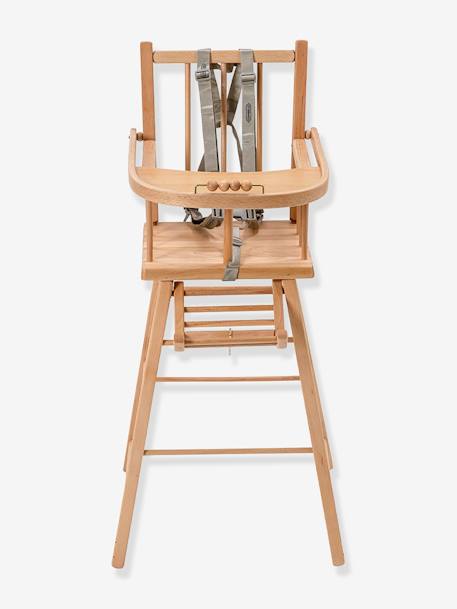 Chaise haute traditionnelle André fixe COMBELLE - marron, Puériculture