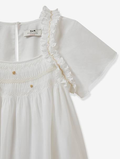 Simone CYRILLUS jurk - collectie feesten en bruiloften wit - vertbaudet enfant 