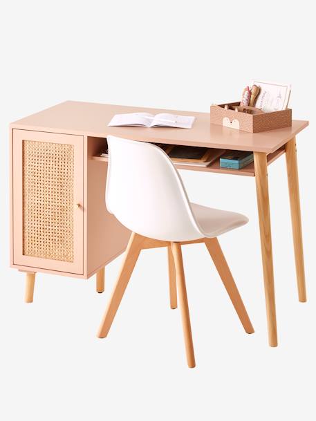 Bureau enfant cannage POESIE rose nude+vert - vertbaudet enfant 