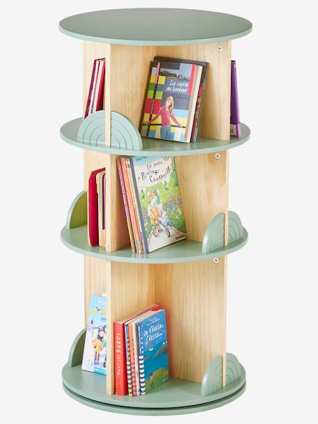 Bibliothèque tournante ARC-EN-CIEL vert sauge - vertbaudet enfant 