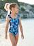 Maillot de bain 1 pièce imprimé tropical fille marine - vertbaudet enfant 