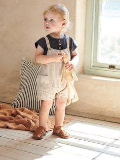 Babyset shirt en tuinbroek met strepen  - vertbaudet enfant