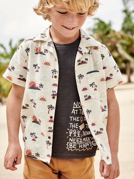 Tee-shirt motif graphique surf garçon gris - vertbaudet enfant 