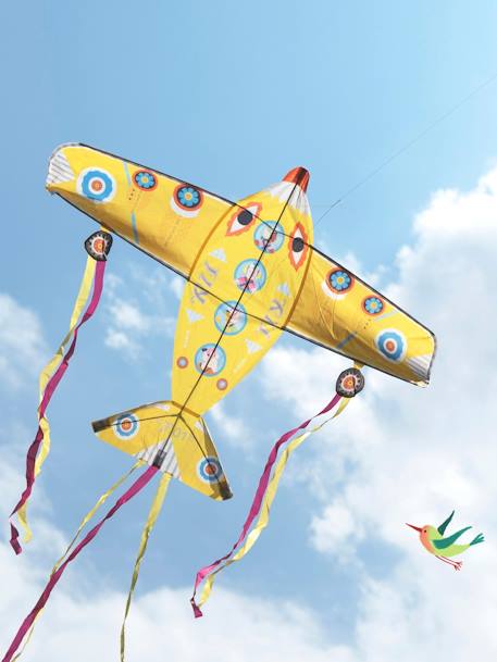 Cerf-volant maxi jaune+violet - vertbaudet enfant 