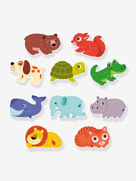 Puzzle duo animaux vert - vertbaudet enfant 