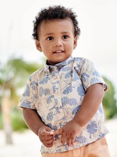 Baby-Overhemd, blouse-Babyblouse met korte mouwen