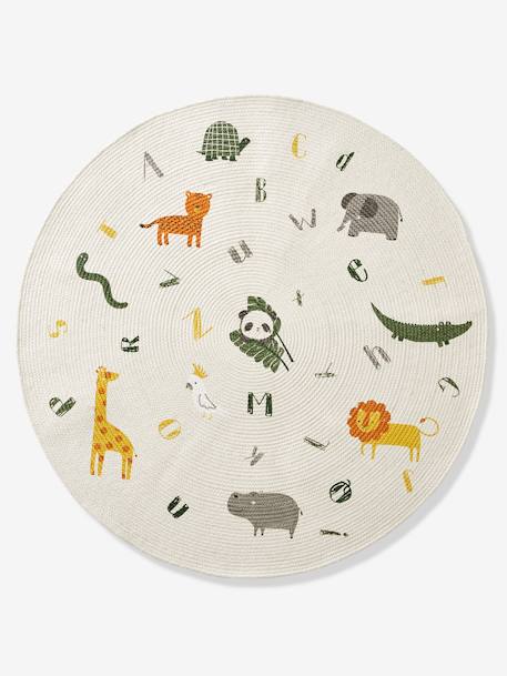 Tapis rond Abécédaire Hanoï écru - vertbaudet enfant 