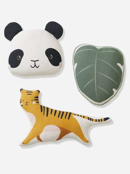 Lot de 3 coussins animaux HANOÏ écru - vertbaudet enfant 