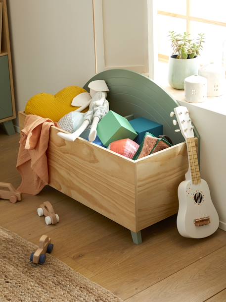 Coffre à livres LIGNE ARC-EN-CIEL vert sauge - vertbaudet enfant 