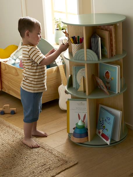 Bibliothèque tournante ARC-EN-CIEL vert sauge - vertbaudet enfant 