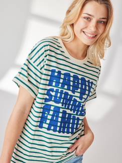 Zwangerschapskleding-T-shirt-Gemengd capsule T-shirt marinière familie