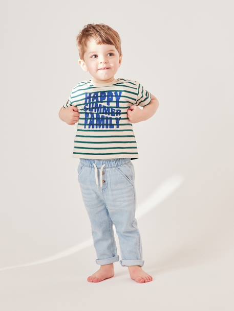 T-shirt bébé capsule famille marin rayé vert - vertbaudet enfant 