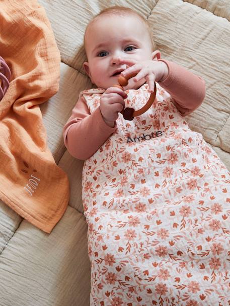 Gigoteuse personnalisable en gaze de coton HAPPY BOHÈME rose imprimé - vertbaudet enfant 