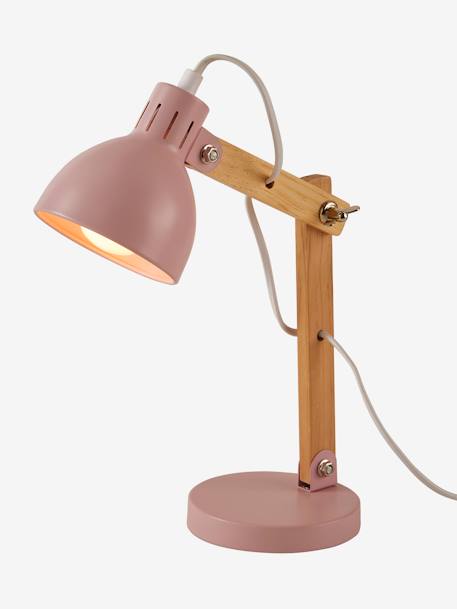 Lampe de bureau bois et métal - rose, Linge de maison et décoration