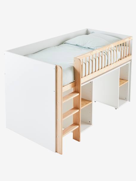 Combiné lit mezzanine + bureau coulissable GECKO blanc - vertbaudet enfant 