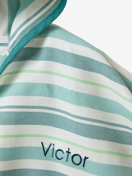 Poncho enfant fouta rayé personnalisable rayé bleu+rayé rose - vertbaudet enfant 