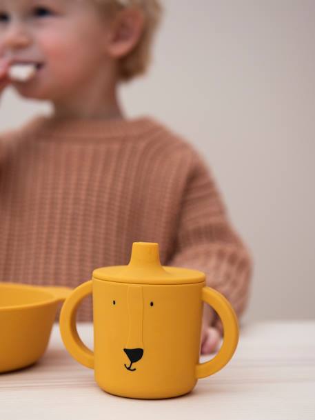 Tasse d'apprentissage Animal en silicone bleu+jaune+orange+rose+rose nude+vert - vertbaudet enfant 