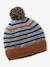 Ensemble marin bébé garçon bonnet + snood + moufles gris chiné - vertbaudet enfant 