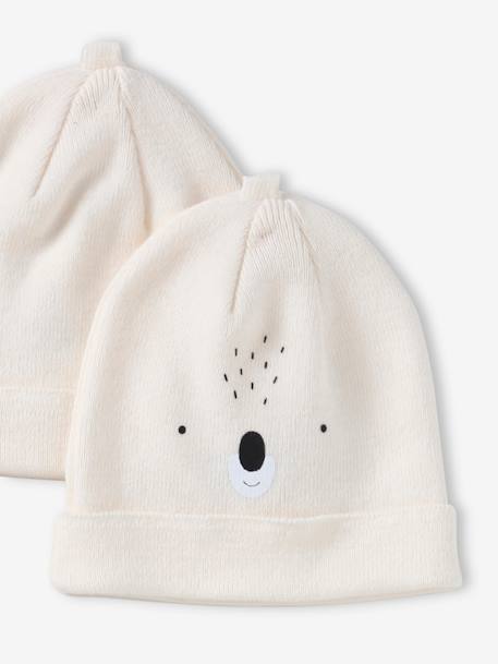 Lot de 2 bonnets koala bébé blanc - vertbaudet enfant 