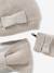 Ensemble bébé fille bonnet + snood + moufles noeuds écru - vertbaudet enfant 