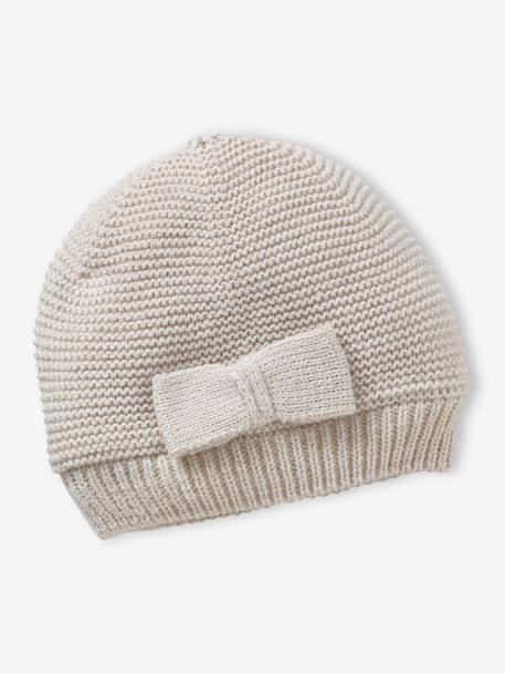 Ensemble bébé fille bonnet + snood + moufles noeuds écru - vertbaudet enfant 