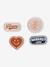 Lot de 4 badges thermocollants fille rose poudré - vertbaudet enfant 