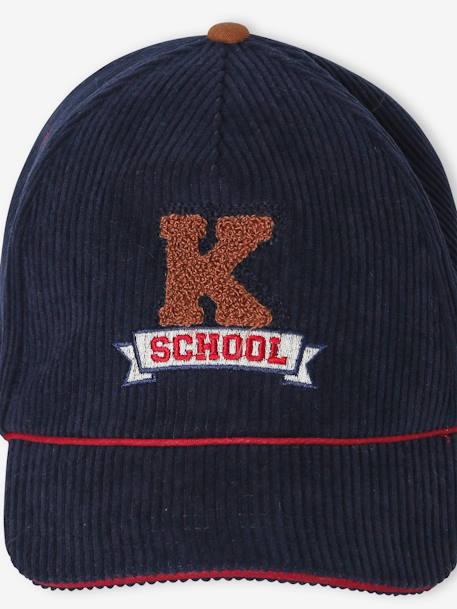 Casquette chaude en velours garçon marine - vertbaudet enfant 