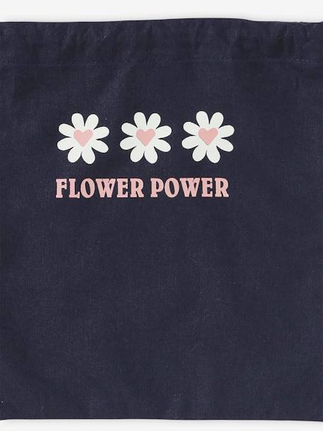 'Flower power' snacktas voor meisjes nachtblauw - vertbaudet enfant 