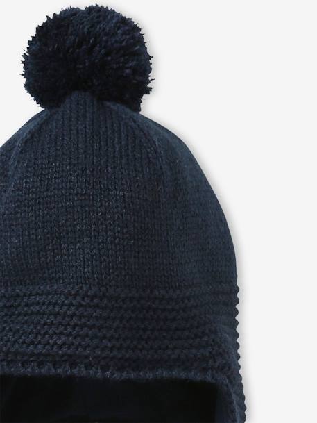 Bonnet/écharpe 2 en 1 point mousse bébé bleu grisé - vertbaudet enfant 