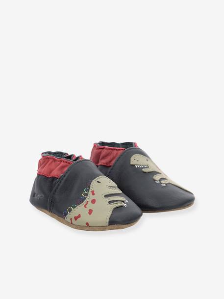 Zacht leren babyslofjes Cretace Star 946820-10 ROBEEZ© marineblauw - vertbaudet enfant 