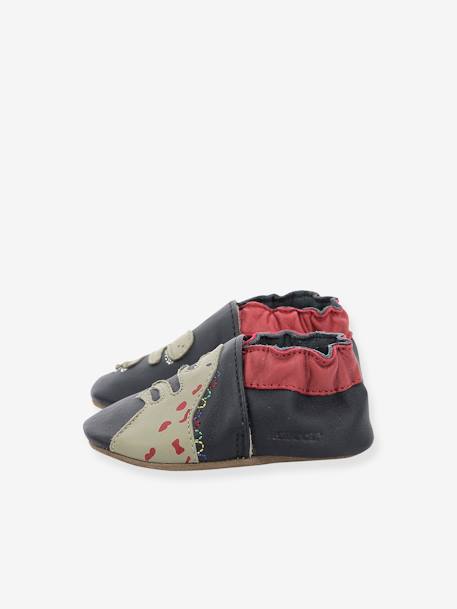 Chaussons cuir souple bébé Cretace Star 946820-10 © marine - vertbaudet enfant 