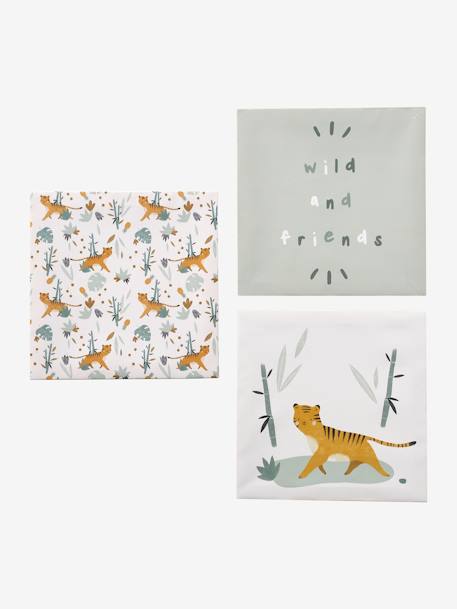 Lot de 3 toiles HANOÏ vert sauge - vertbaudet enfant 