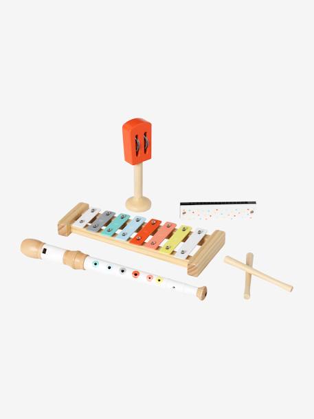 Set van 4 FSC® houten muziekinstrumenten rood - vertbaudet enfant 