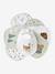 Lot 7 bavoirs naissance en coton bio* beige imprimé+blanc jungle+carreaux vert+Hérisson+multicolore+rose pâle+vert d'eau - vertbaudet enfant 