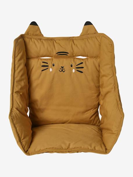 Coussin de chaise haute carreaux vert+écru+ivoire Panda+moutarde+rayé bleu - vertbaudet enfant 