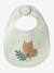 Lot 7 bavoirs naissance en coton bio* beige imprimé+blanc jungle+carreaux vert+Hérisson+multicolore+rose pâle+vert d'eau - vertbaudet enfant 