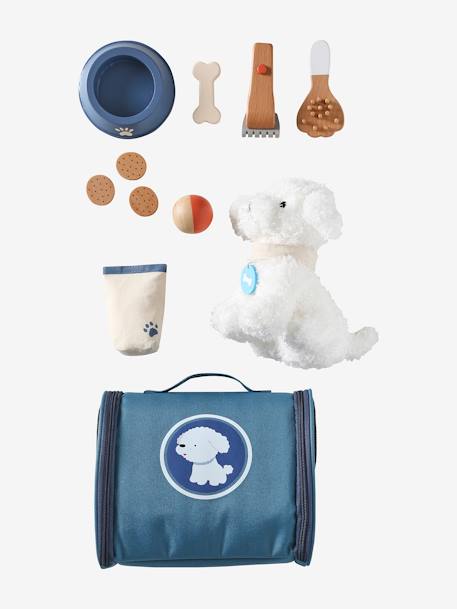 Pluche huisdier + accessoires in FSC® hout blauw - vertbaudet enfant 