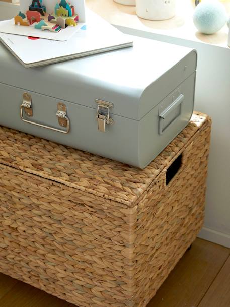 Malle de rangement à roulettes en jacinthe d'eau MARRON MOYEN UNI - vertbaudet enfant 