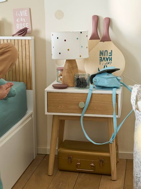 Nachtkastje handgrepen CONFETTI roze+wit - vertbaudet enfant 