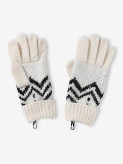 Handschoenen voor jongens van jacquard tricot  - vertbaudet enfant