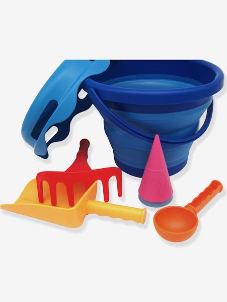 Set de 7 jeux de plage bleu+jaune+rouge - vertbaudet enfant 