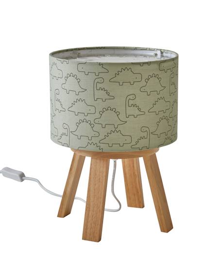 Lampe de chevet bois PETIT DINO kaki - vertbaudet enfant 