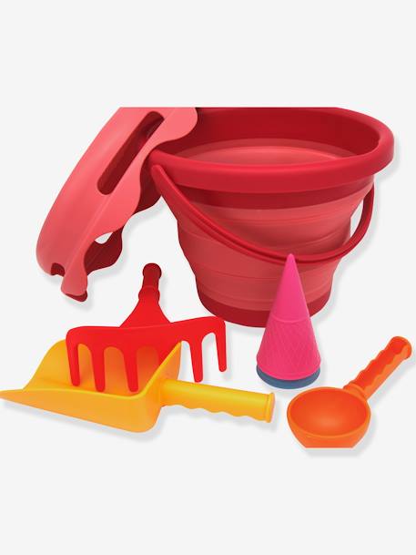 Set van 7 strandspellen COMPACTOYS blauw+geel+rood - vertbaudet enfant 
