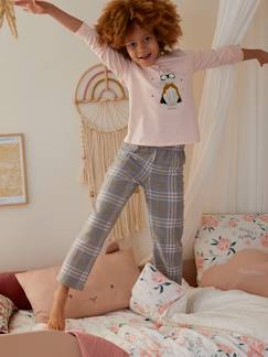 Meisjespyjama in supercat tricot en flanel  - vertbaudet enfant