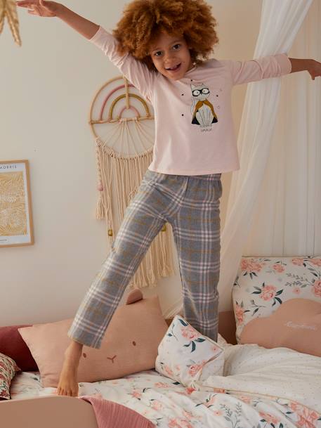 Fille-Pyjama en maille jersey et flanelle fille supercat