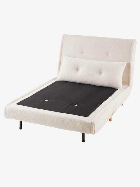 Banquette convertible 1 place en sherpa écru - vertbaudet enfant 