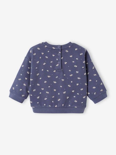 Basic sweater baby's met print leiblauw - vertbaudet enfant 