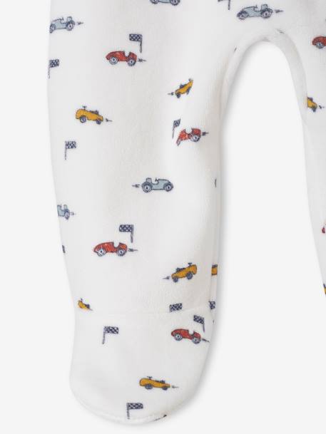 Lot de 2 pyjamas 'bolides' bébé en velours terracotta - vertbaudet enfant 