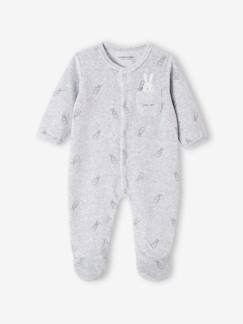 Bébé-Pyjama, surpyjama-Pyjama bébé mixte en velours lapins