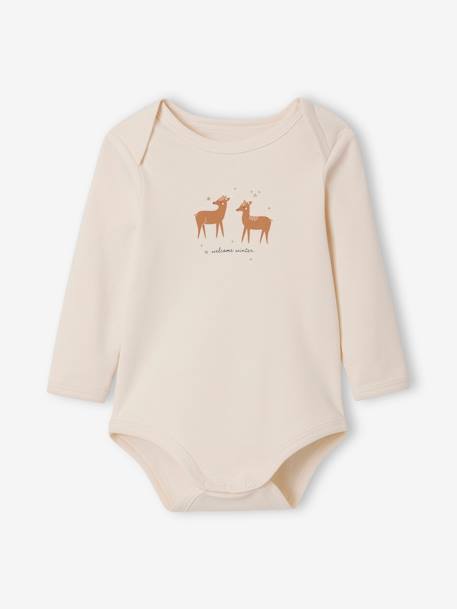 Lot de 5 bodies 'Rennes' bébé emmanchure US écru - vertbaudet enfant 